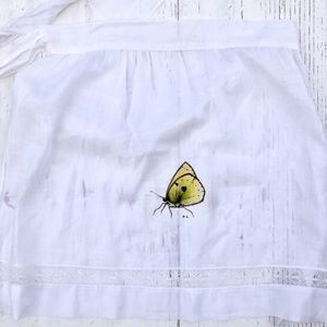 1930s Appliqué Apron Butterfly Print Pinup Costume